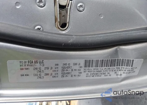 2018 Dodge Journey Se z USA, uszkodzony, nr VIN 3C4PDCAB7JT447949